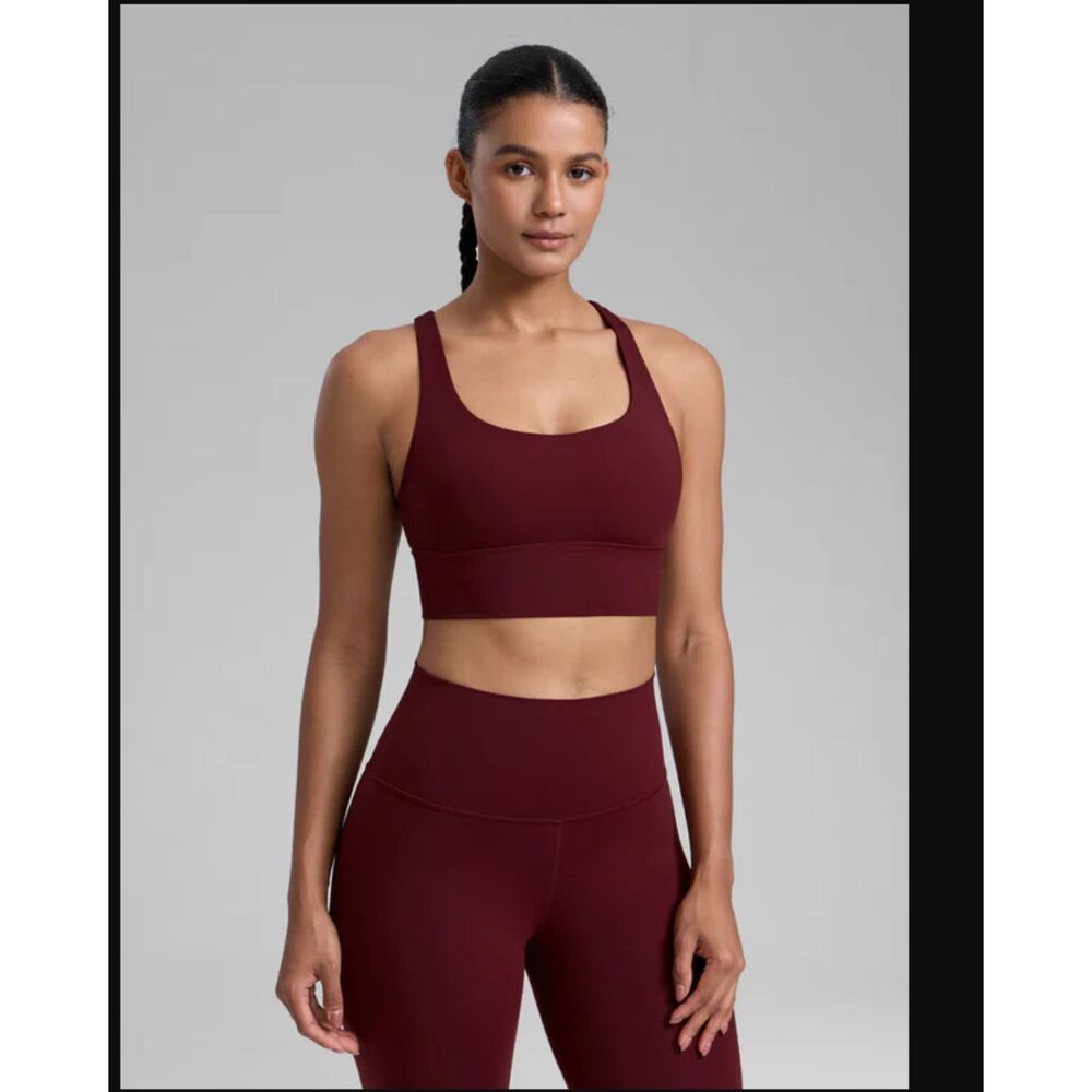 CRZ YOGA Womens Strappy Longline Nakedfeel Training Sports Bra - NWT - Medium